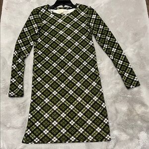 NWOT Michael Kors Plaid Green and Black Women's Dress